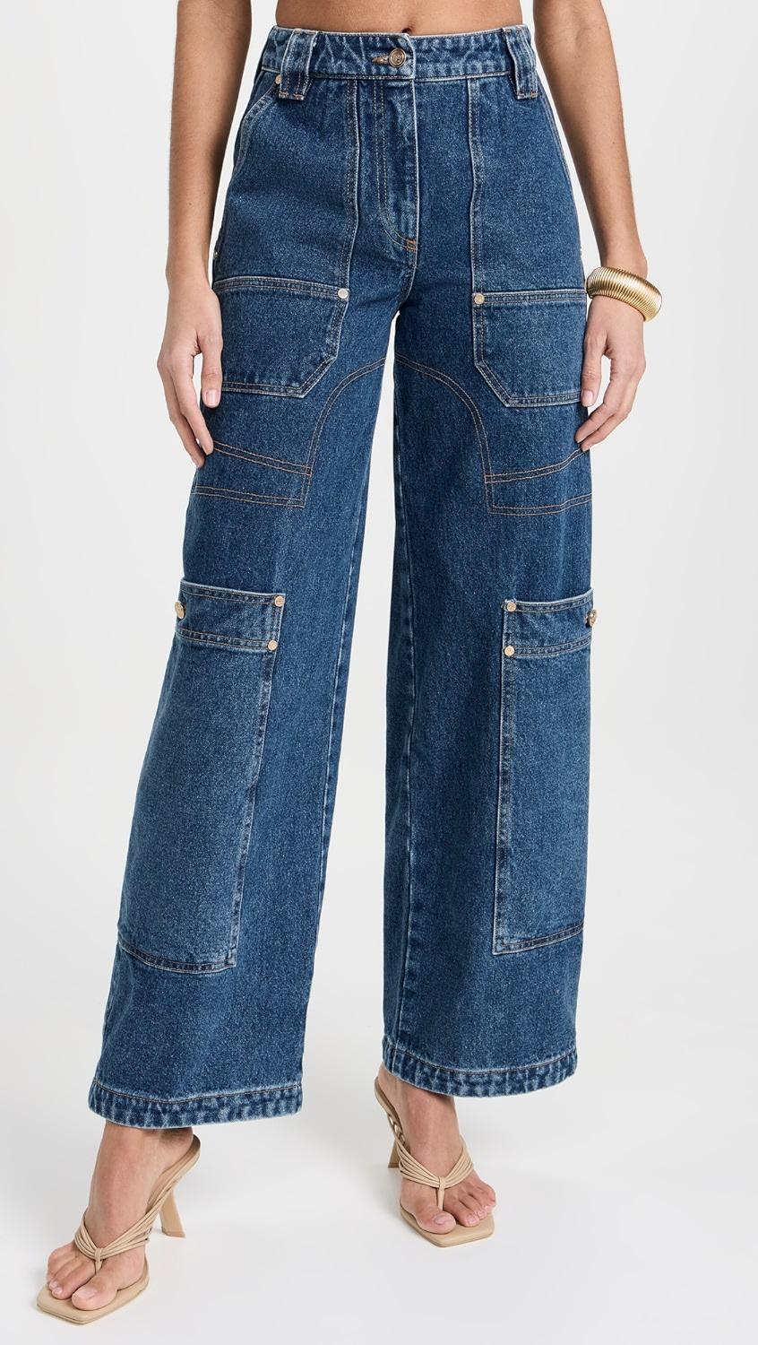 Cult Gaia Wynn Wide Leg Pants Indigo