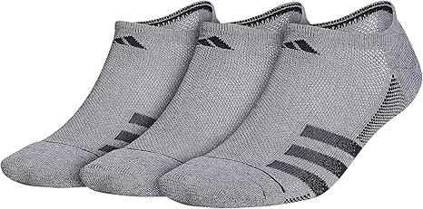 adidas Men's Superlite Stripe 3 No Show Socks (3-Pair)
