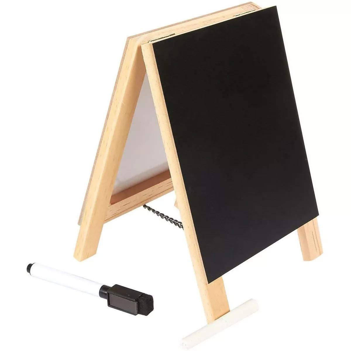 Juvale Double Sided Chalkboard Stand and Dry Erase Sign - Dual Tabletop Easel
