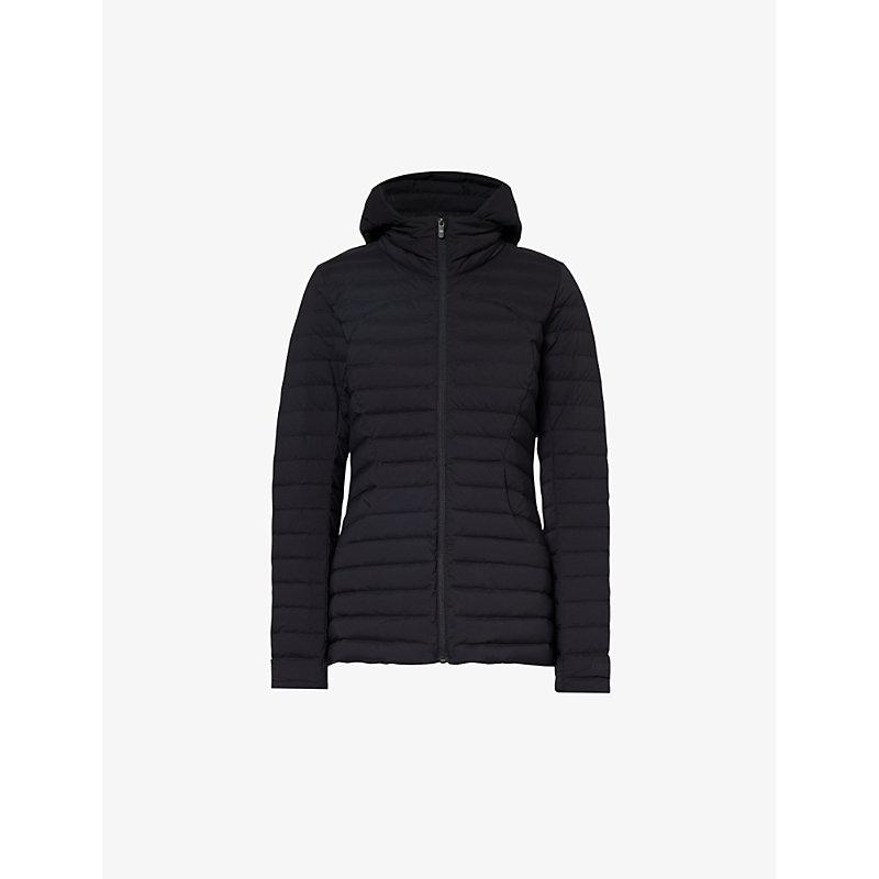 Lululemon Womens Black Pack it Down funnel-neck stretch-woven jacket 16