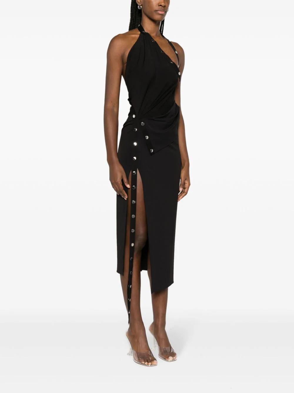 The Attico one-shoulder asymmetric midi dress