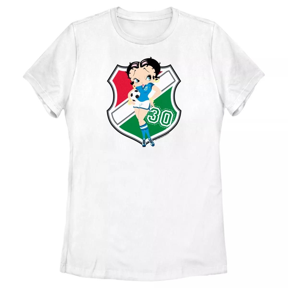 Women's Betty Boop Italy Soccer Badge T-Shirt