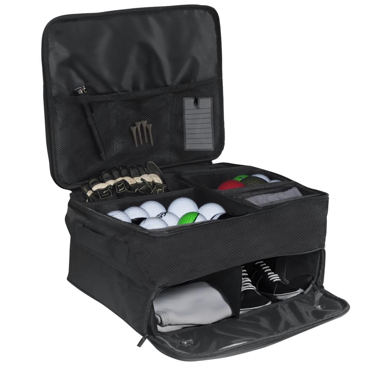 Golf Equipment Organizer Carry Bag with Removeable Dividers and Shoe Compartments
