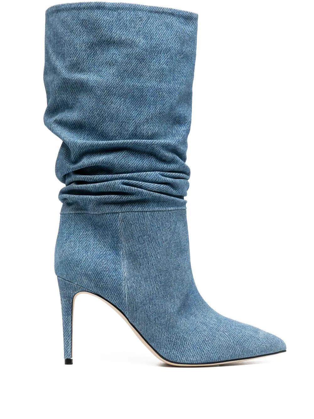 Paris Texas 98mm pointed-toe denim boots