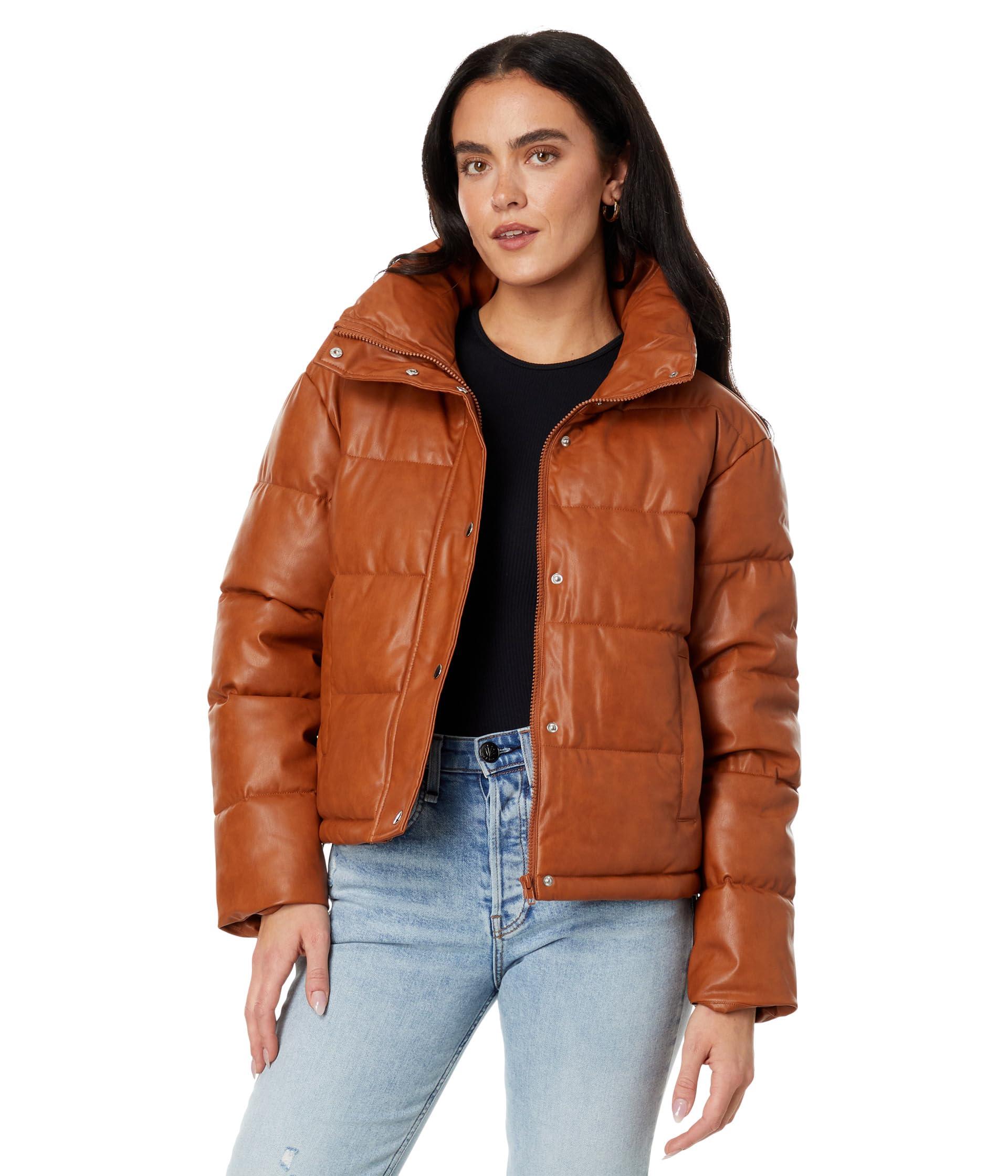 Faux-Ever Leather™ Cropped Puffer