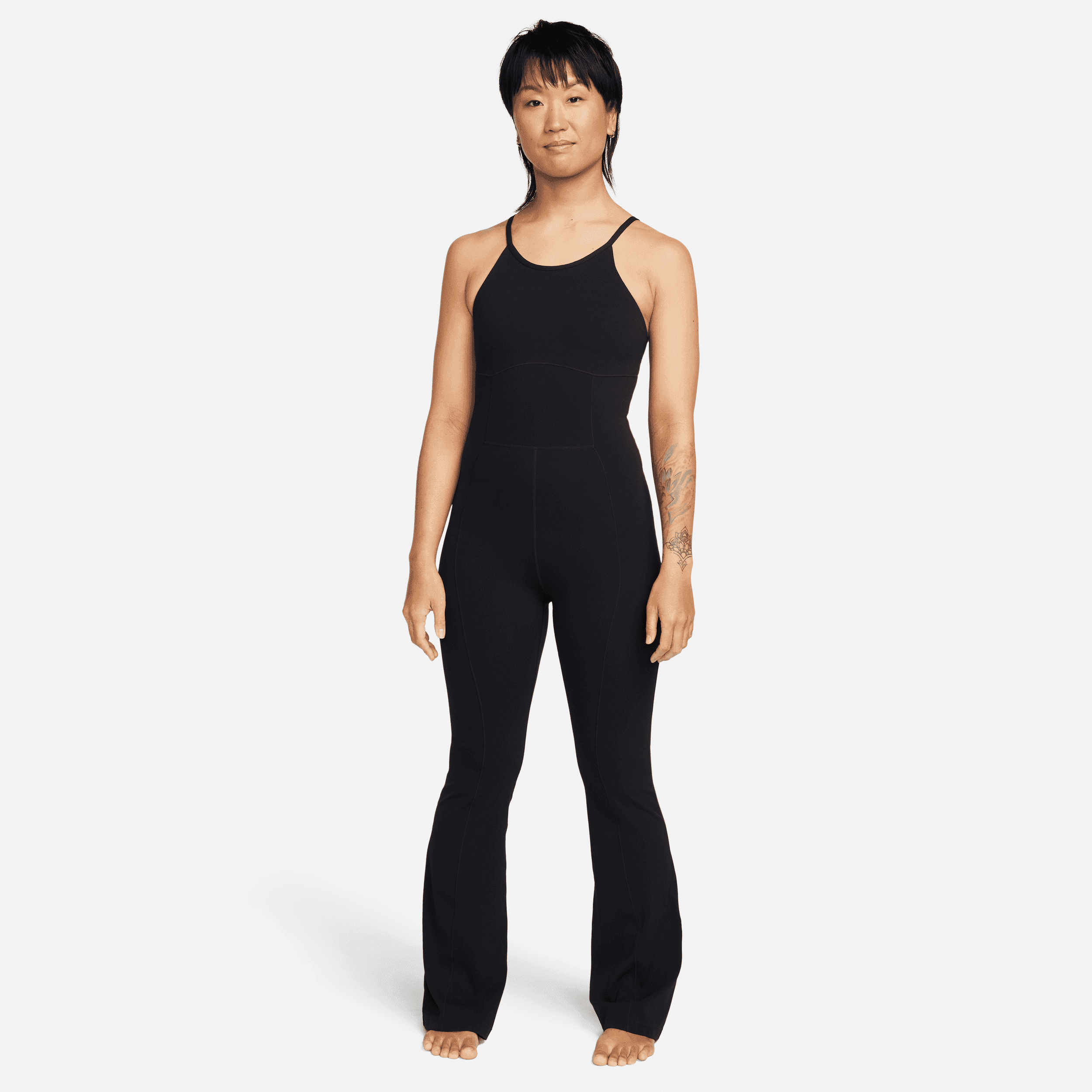 Nike Women's Zenvy Dri-FIT Full-Length Flared Bodysuit in Black | FN7469-010
