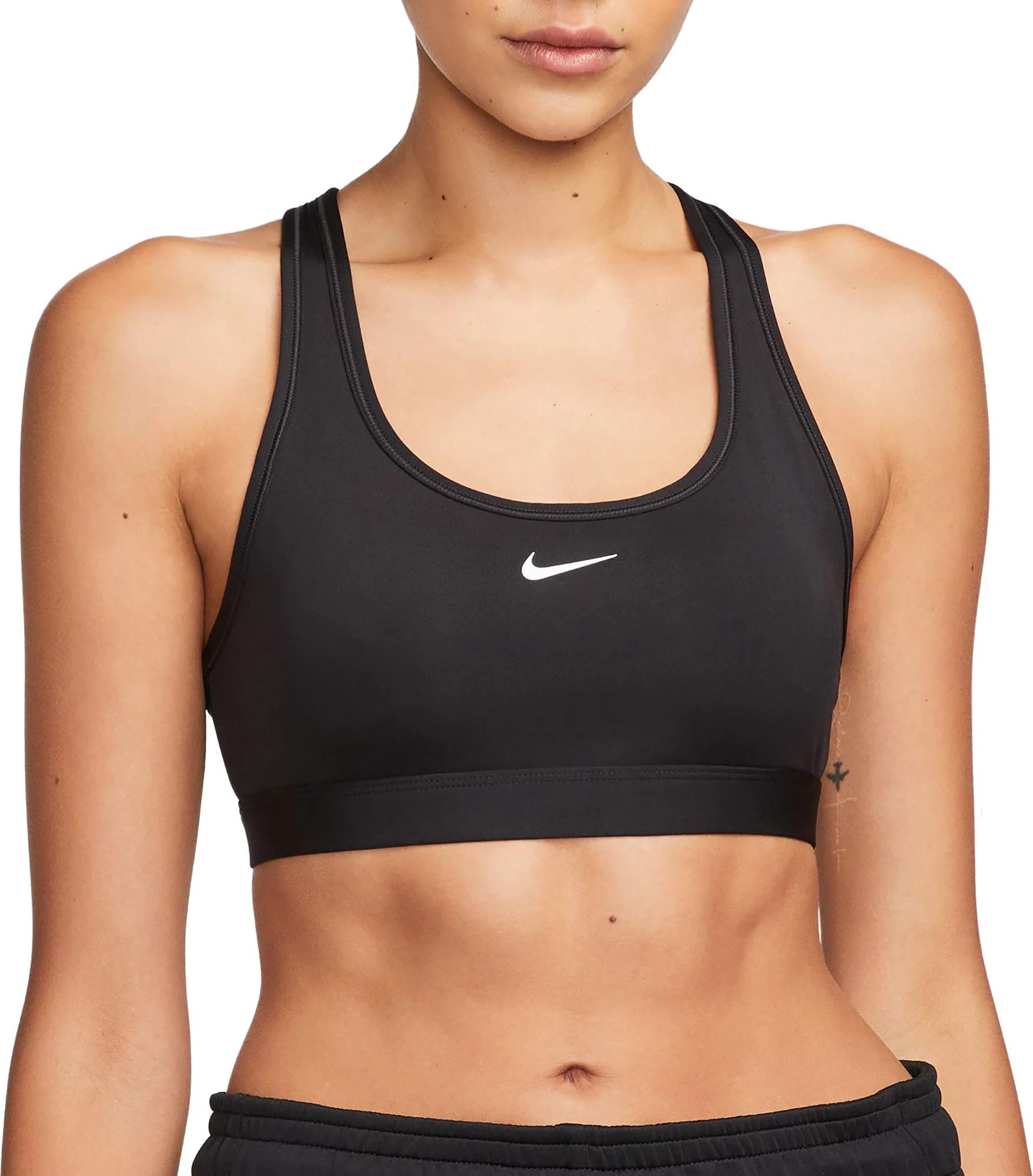 Nike Women's Swoosh Light Support Non-Padded Sports Bra, XL, Black