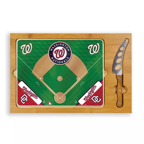Picnic Time Washington Nationals Glass Top Serving Board Set