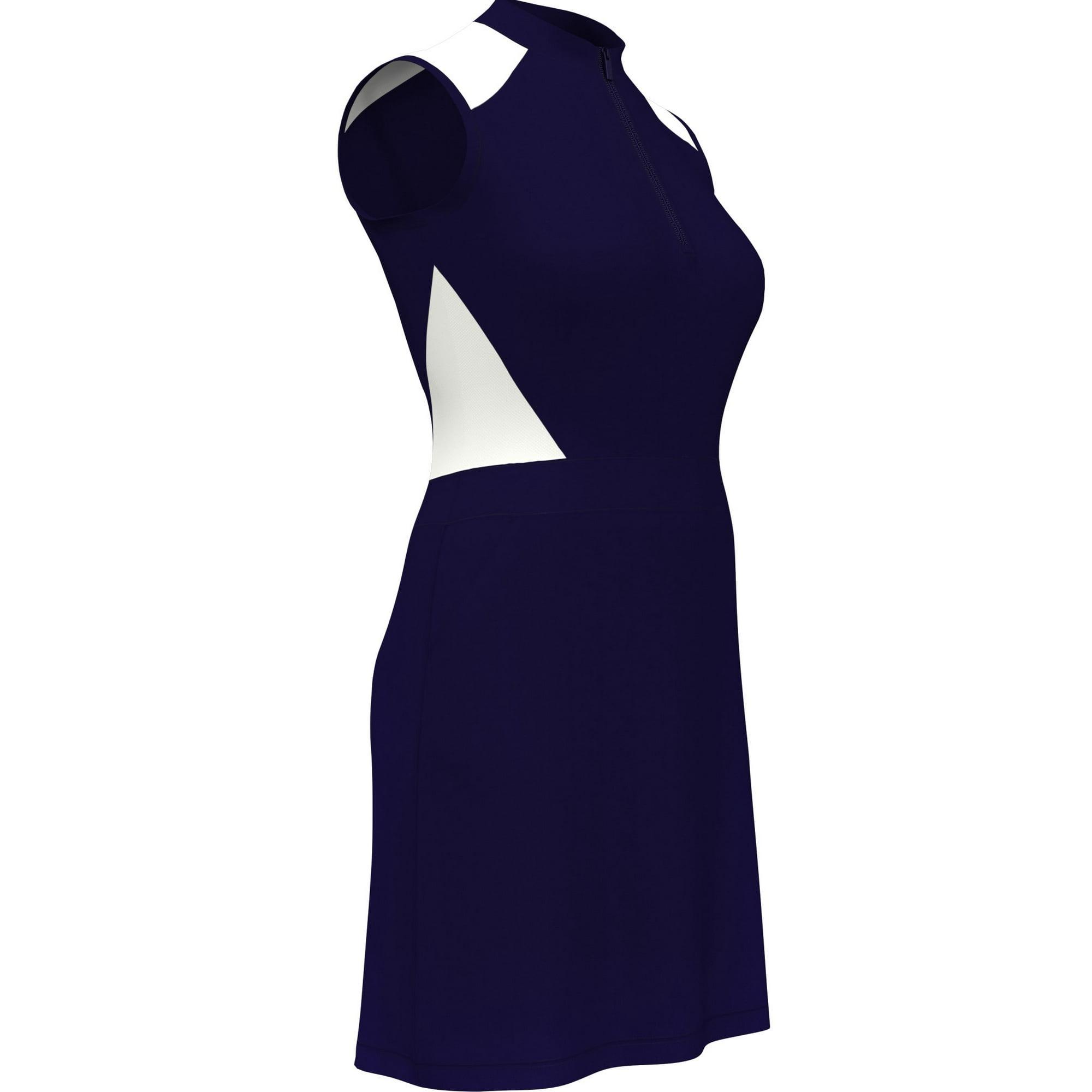 PGA Tour Golf Ladies Mesh Colorblock Sleeveless Dress Peacoat Extra Small