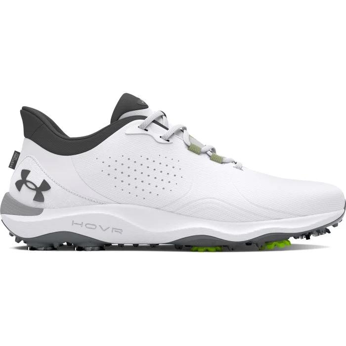 Under Armour UA Drive Pro Golf Shoes - White/Metallic Gun Metal