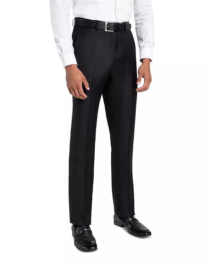 Santorelli Loro Piana Wool Regular Fit Dress Pants