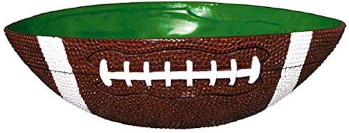 Amscan Football Large Plastic Bowls - 12.5" x 10" (Pack of 6) - Perfect for Game Day Parties & Tailgating