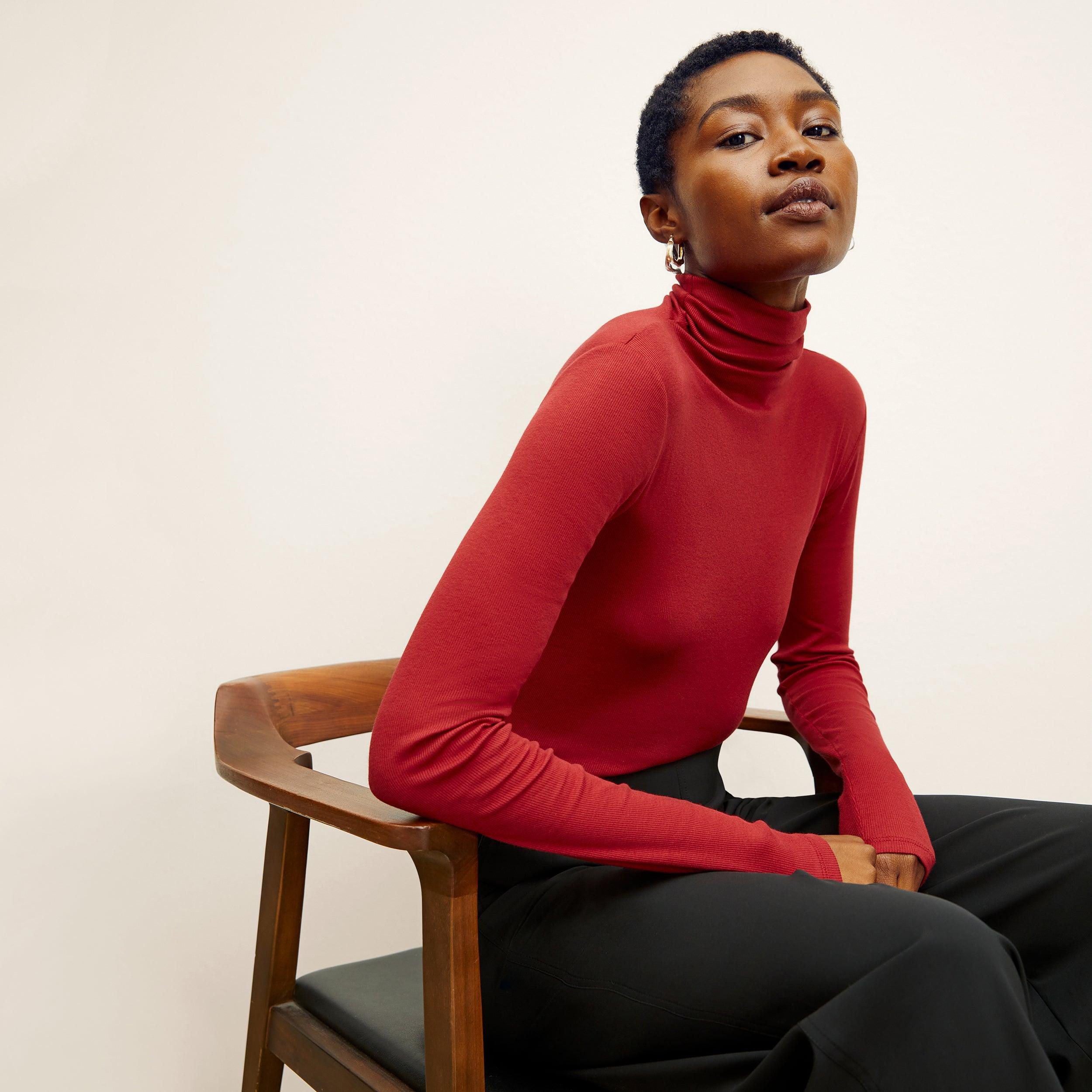 The Axam Turtleneck - Organic Ribbed Pima Cotton
