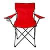 Outdoor Camping Folding Chair Heavy-Duty Steel Frame Collapsible Arm Chair with Cup Holder and Carry Bag